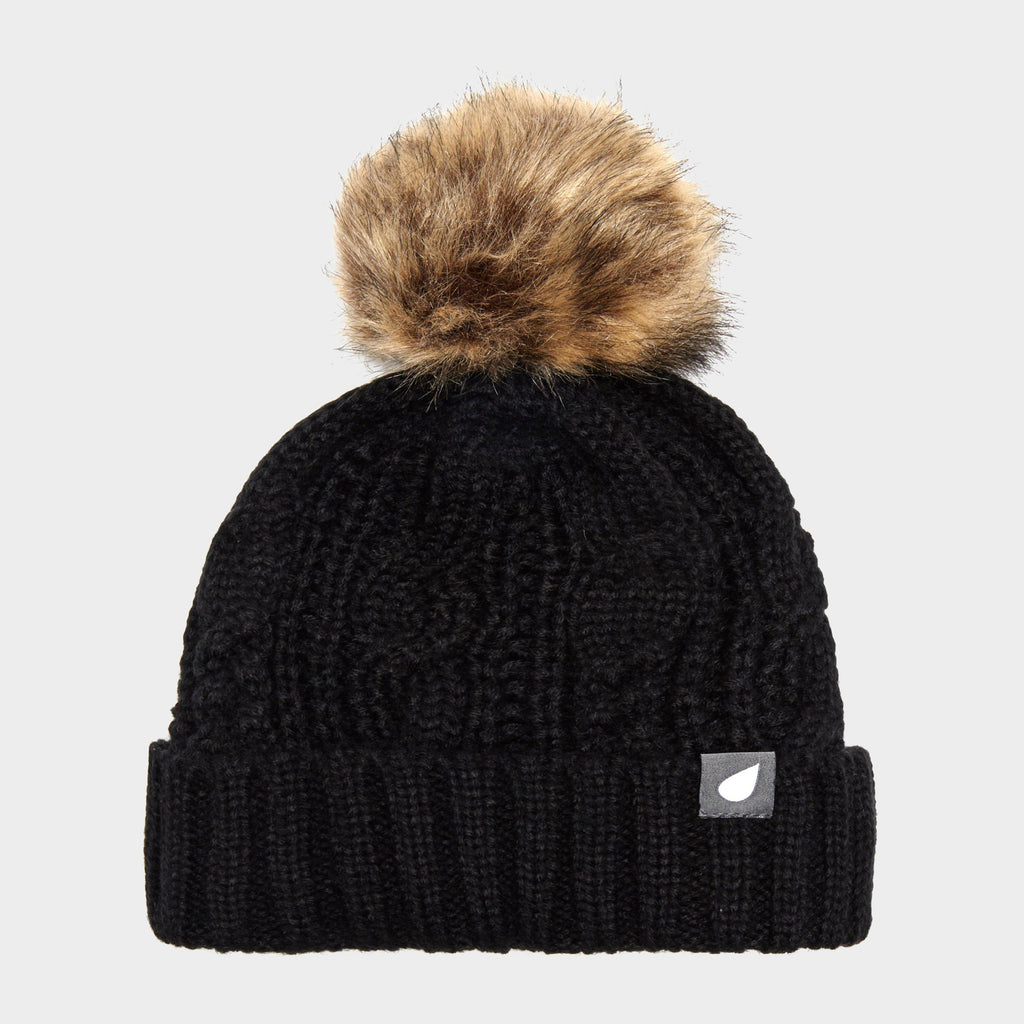 Women's Daisy Cable Knit Bobble Hat