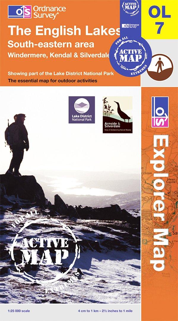 Explorer Active Map OL7 The Lake District (South E