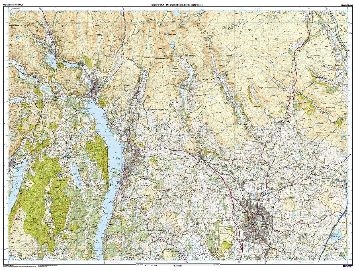Explorer Active Map OL7 The Lake District (South E