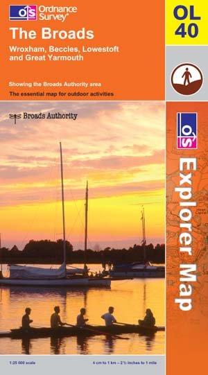 Explorer Active OL40 The Broads Waterproof Map Boo
