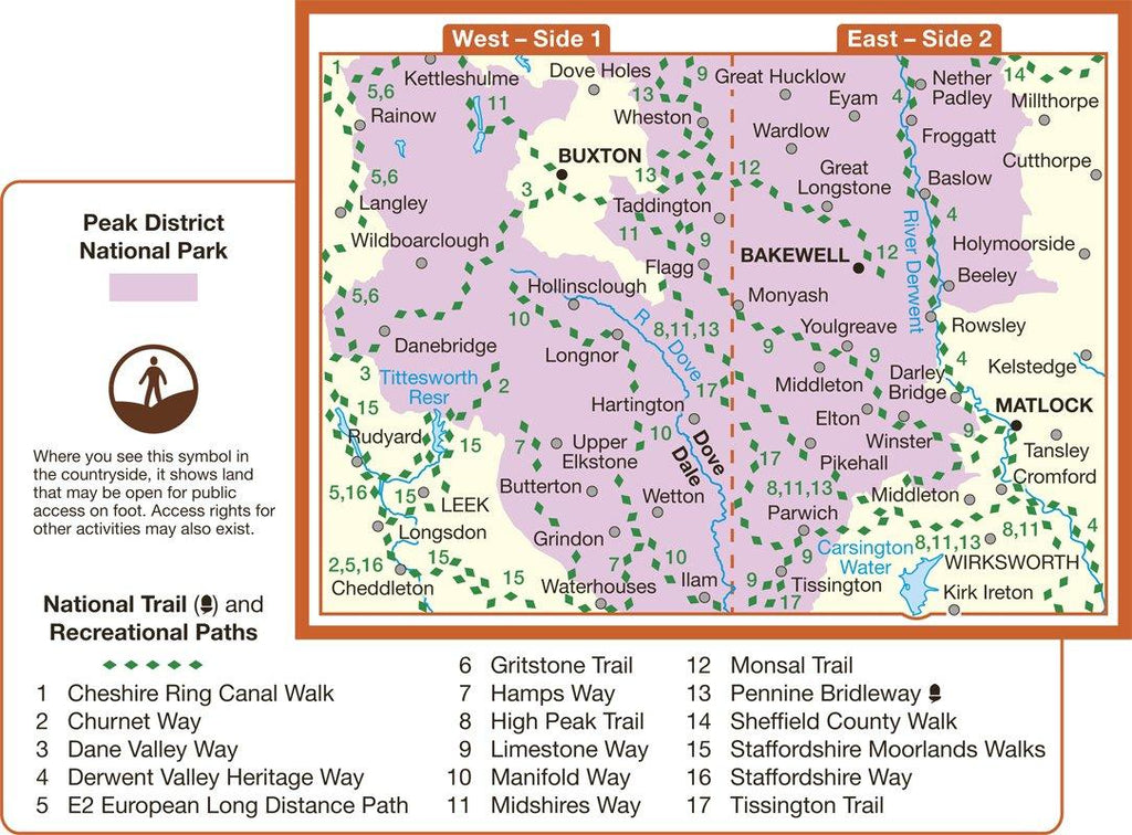 Explorer Active Map OL24 The Peak District (White