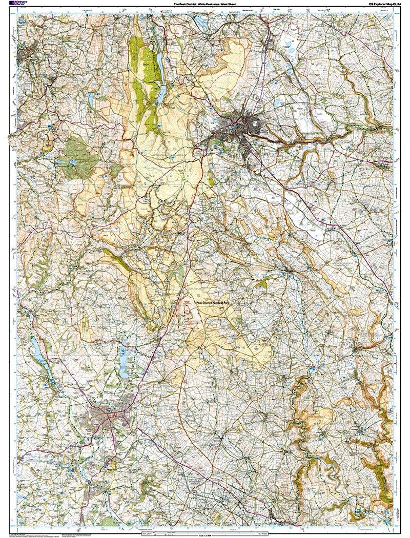 Explorer Active Map OL24 The Peak District (White