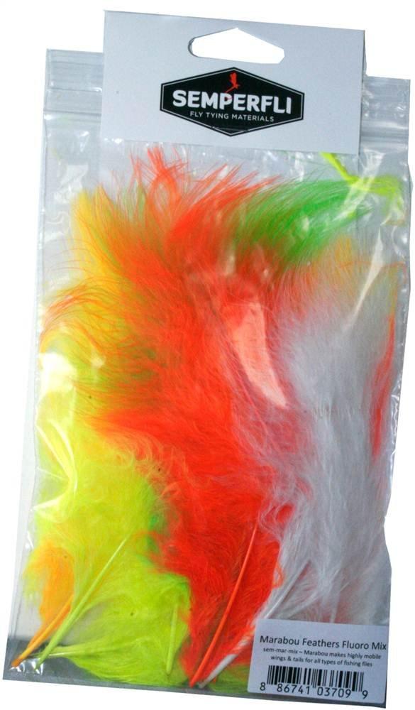 Marabou Feathers Mixed Fluoro Pack
