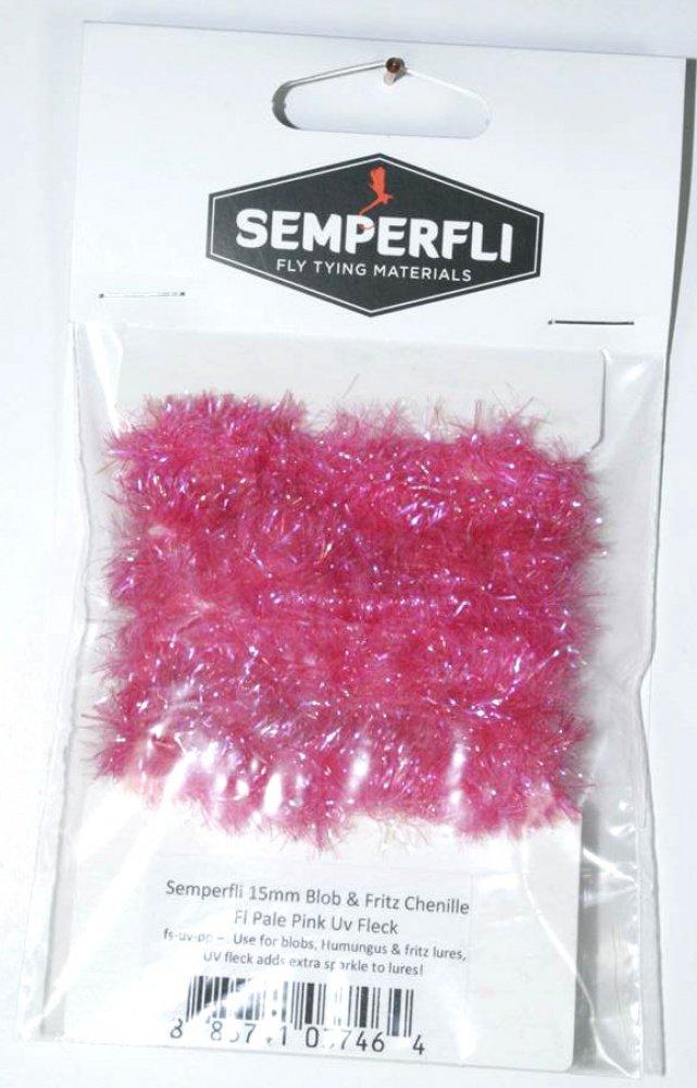 15mm Blob & Fritz Chenille Fluoro Pale Pink Uv Fle