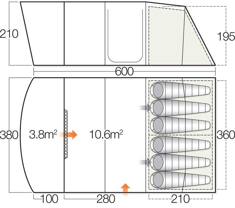 Anteus 600 6 Person Family Tent