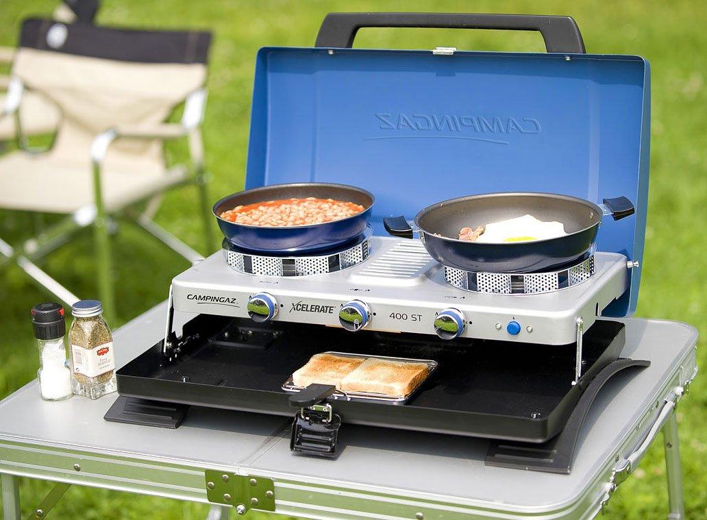 Blue CAMPINGAZ Xcelerate™ 400ST Double Burner Stove and Toaster