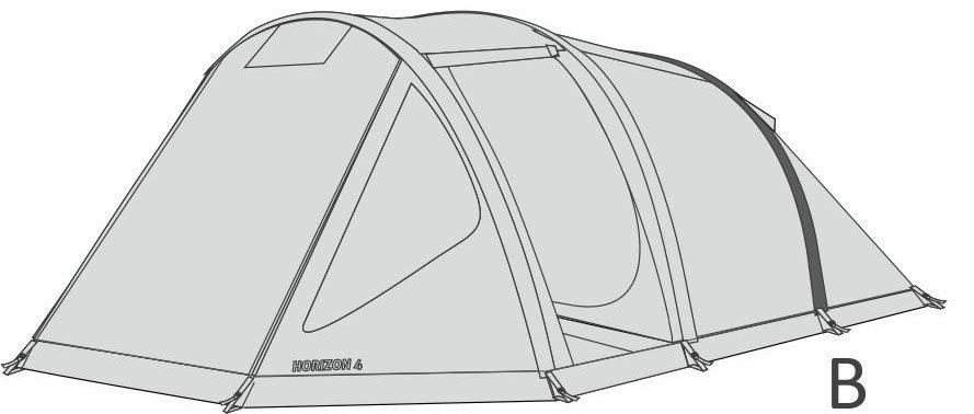 Rear Air Tube Replacement for Horizon 4 Tent