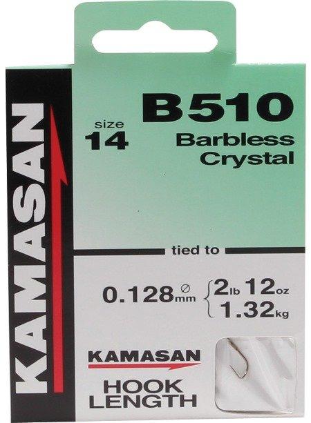 B510 Barbless Hooks To Nylon Size 16 10pk