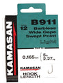 B911 Heavy Barbless Hooks To Nylon Size 10 10pk