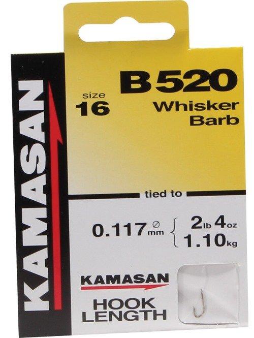 B520 Barbed Hooks To Nylon Size 18 10pk