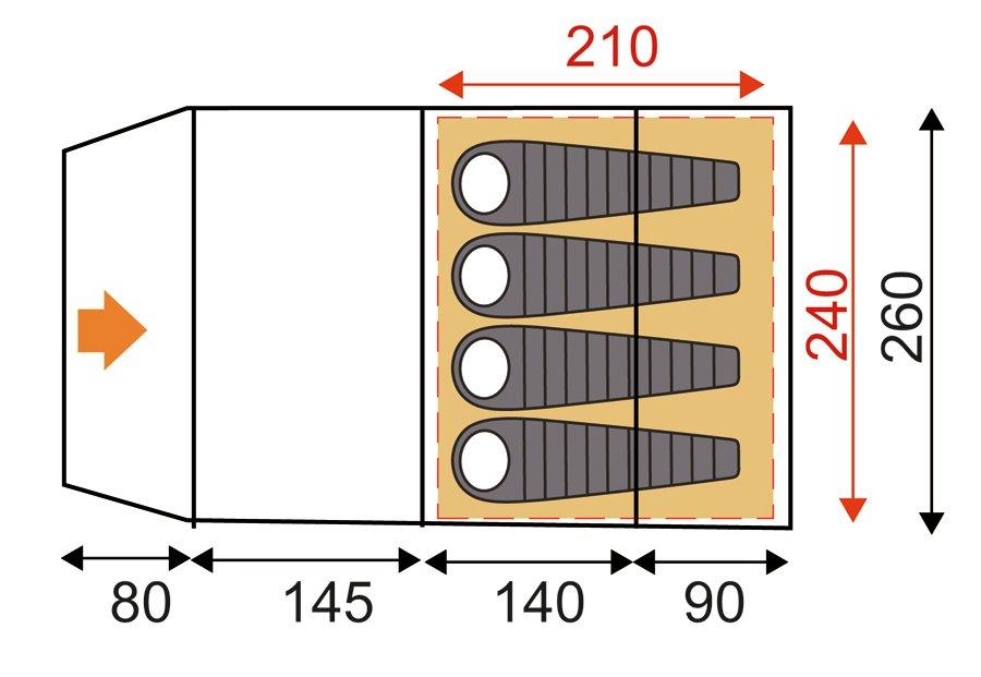 Sendero 4 Family Tent