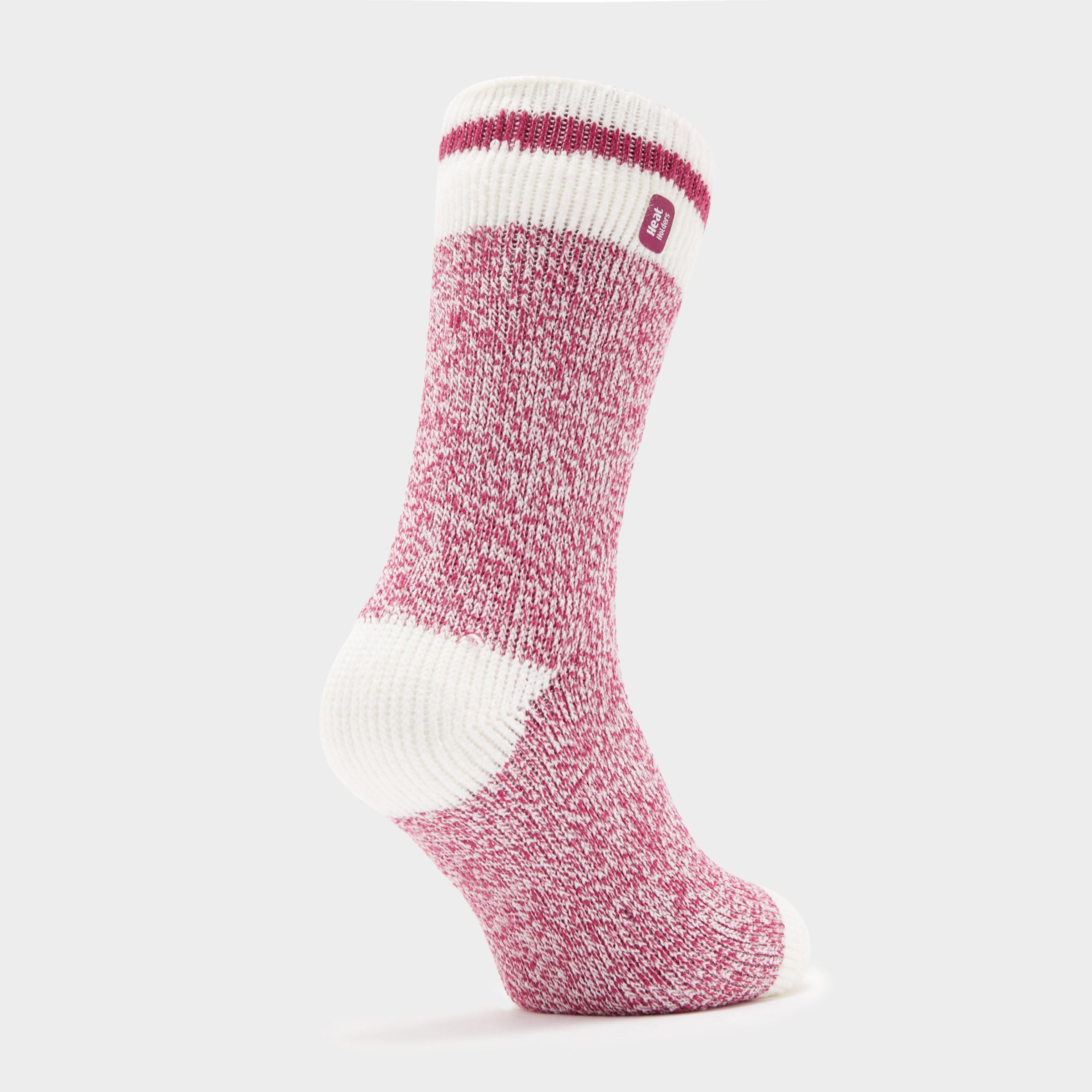 Ladies Cream Block Twist Socks