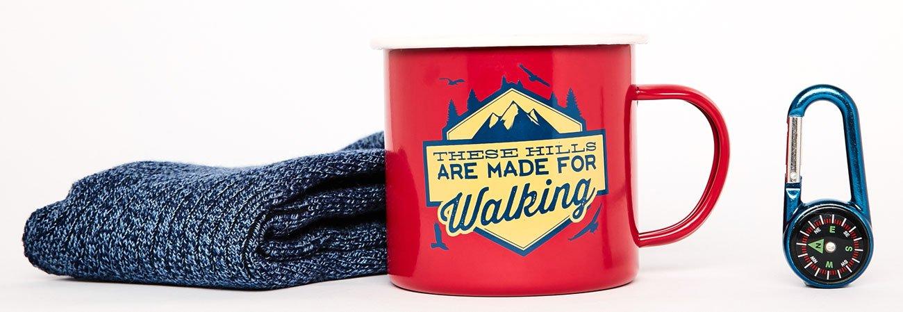 Hiking Mug, Socks & Compass