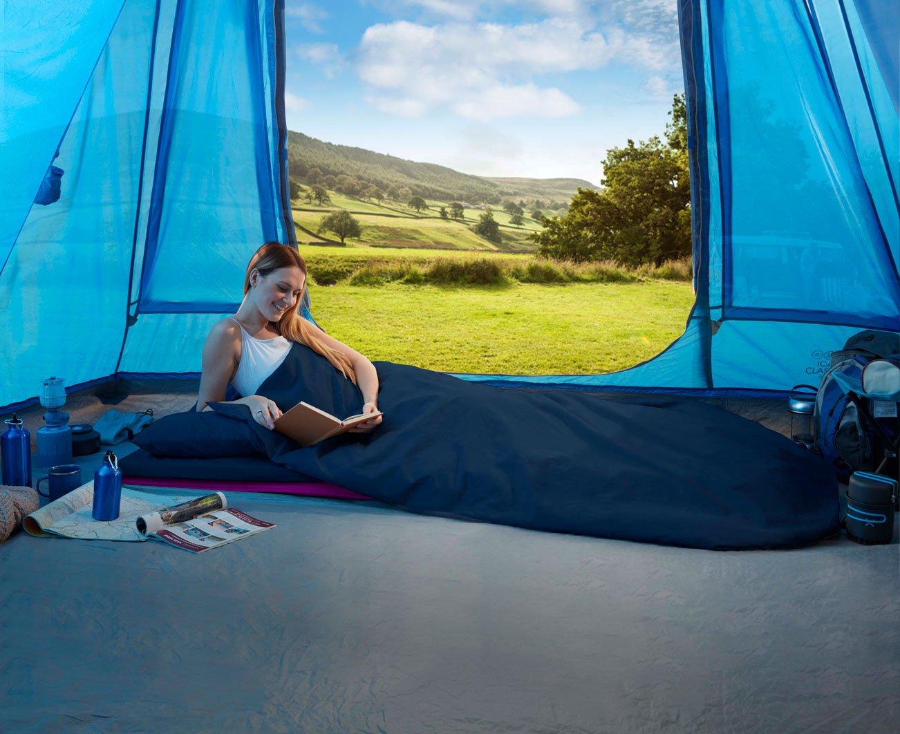 Compact Dual Season Sleeping Bag (Navy)