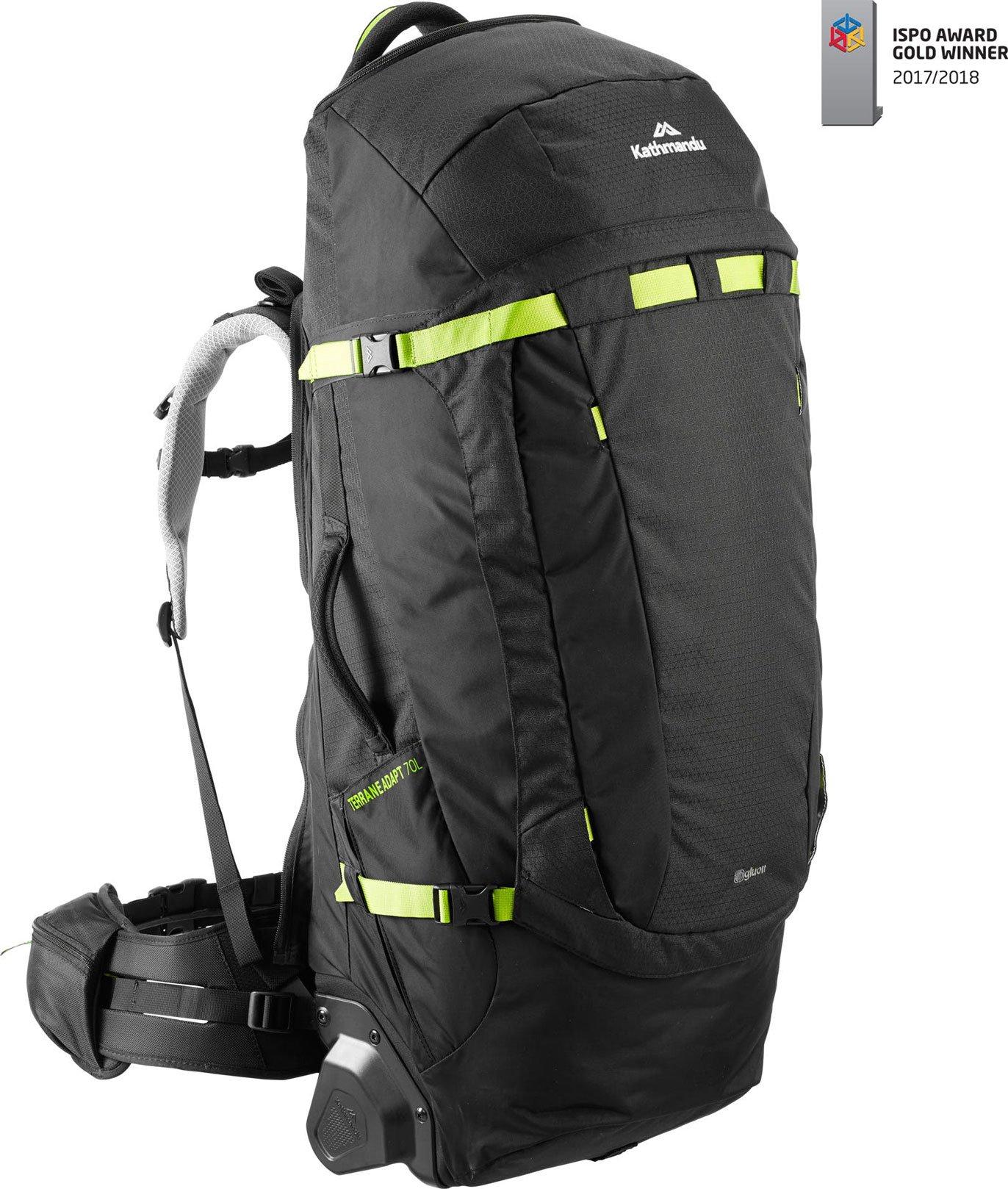Terrane Adapt 70L Pack with World-First Wheel Tech