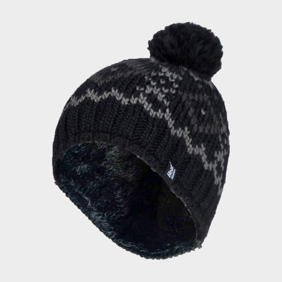 Men's Patterned Heatweaver Helsinki Pom Pom Hat