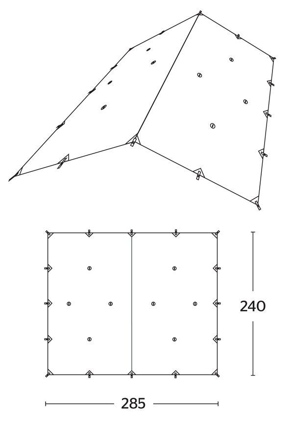Khaki OEX Bush Pro Tarp – GO Outdoors