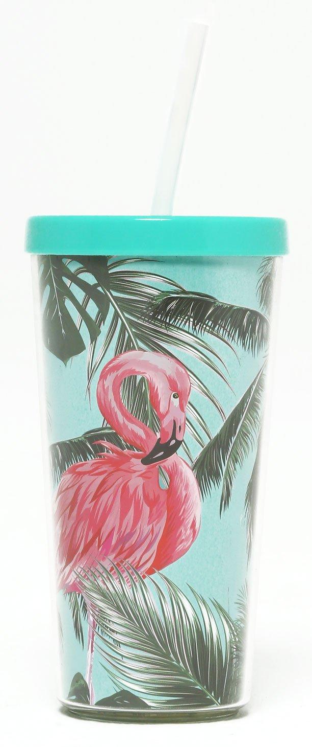 Palms Double Wall 16oz Tumbler and Straw