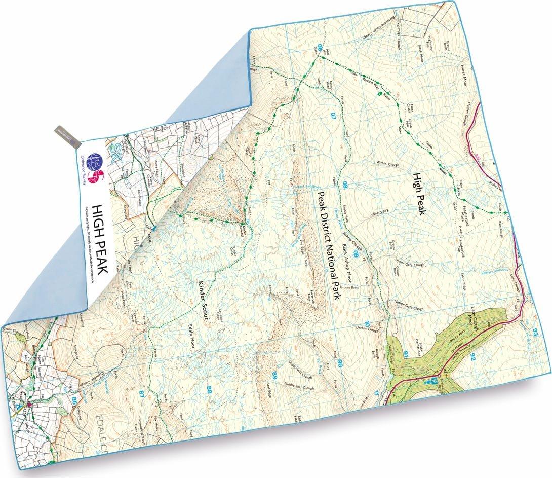 SoftFibre Ordnance Survey Travel Towel XL (High Pe