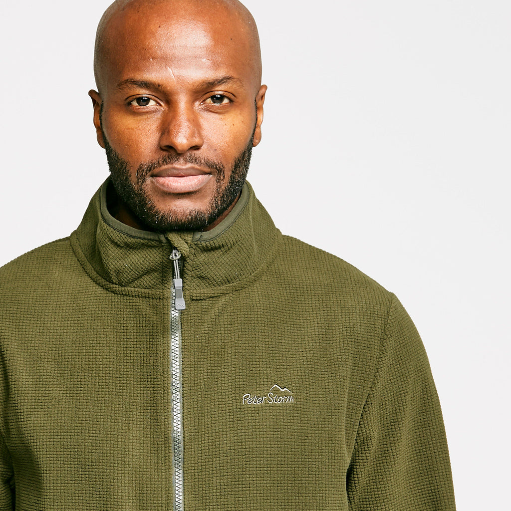 Men's Grid Full-zip Fleece