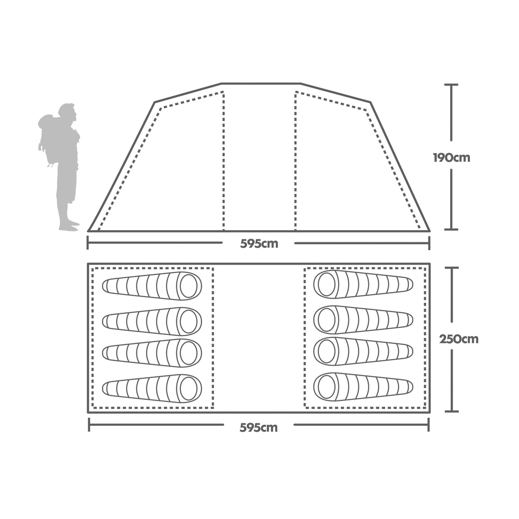 genus 800 air tent Grey Eurohike Genus 800 Air Tent – GO Outdoors