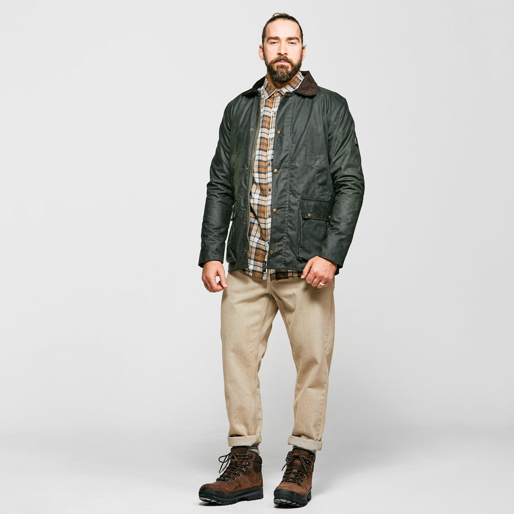 Unisex Brown Waxed Cotton Jacket – Outdoor Riding, Hunting, & Country Style – Zip Closure, Regular Fit