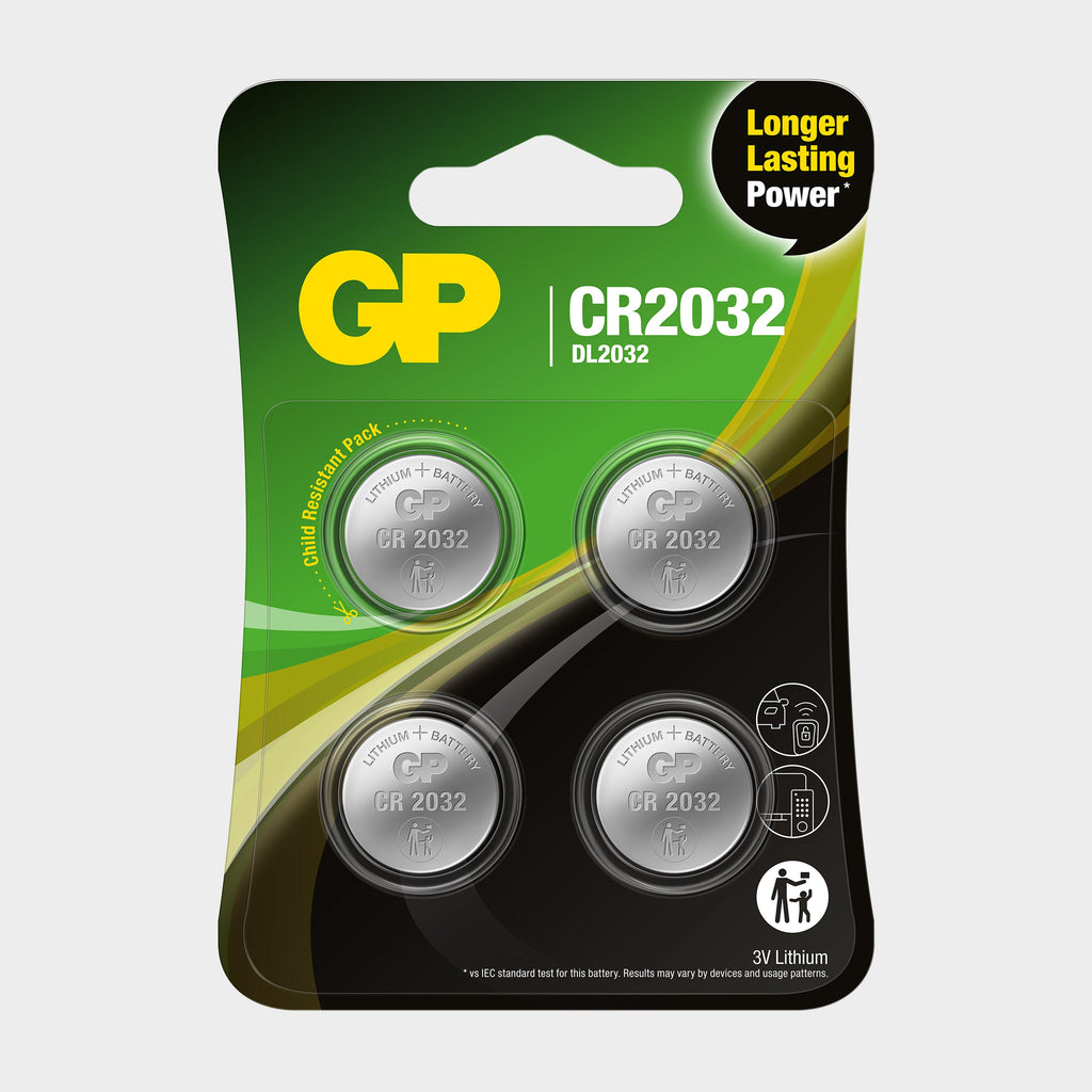 GP Coin Cell Batteries CR2032 4PK