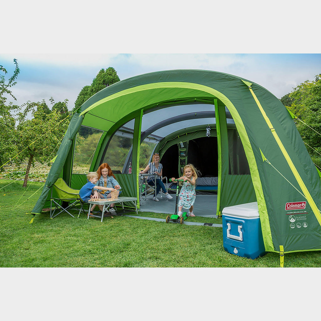 coleman valdes 6l air tent Green Coleman Valdes Deluxe 6 XL Air BlackOut Bedroom Family Tent – GO Outdoors