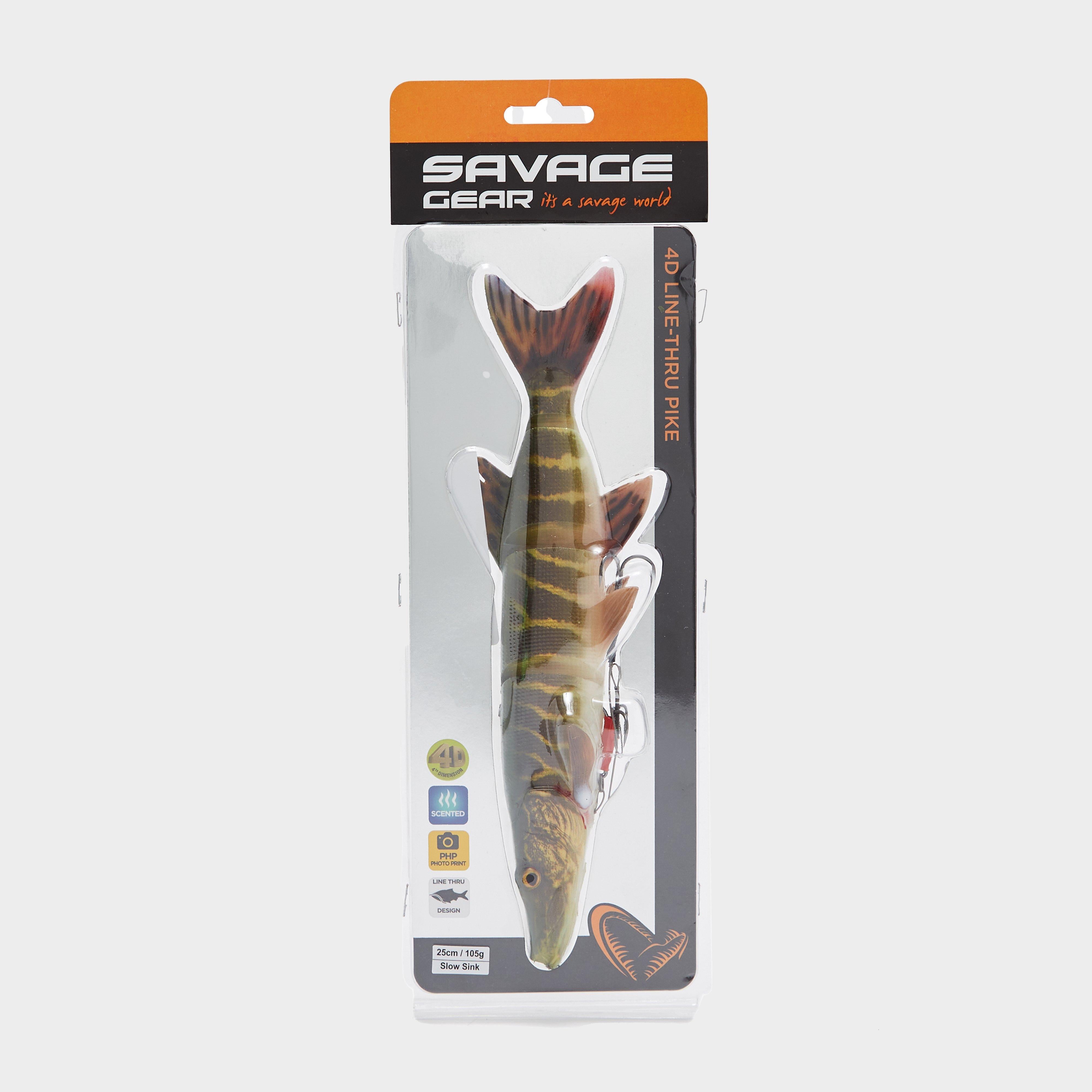 4D Line Thru Pike 25Cm 110G Ss Striped Pike