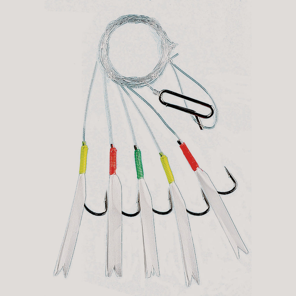 White Daylight 5 Hook Rig –  Size 3/0