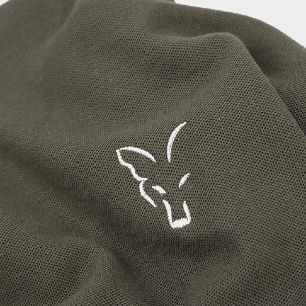Fox Collection Medium Green & Silver Polo Shirt