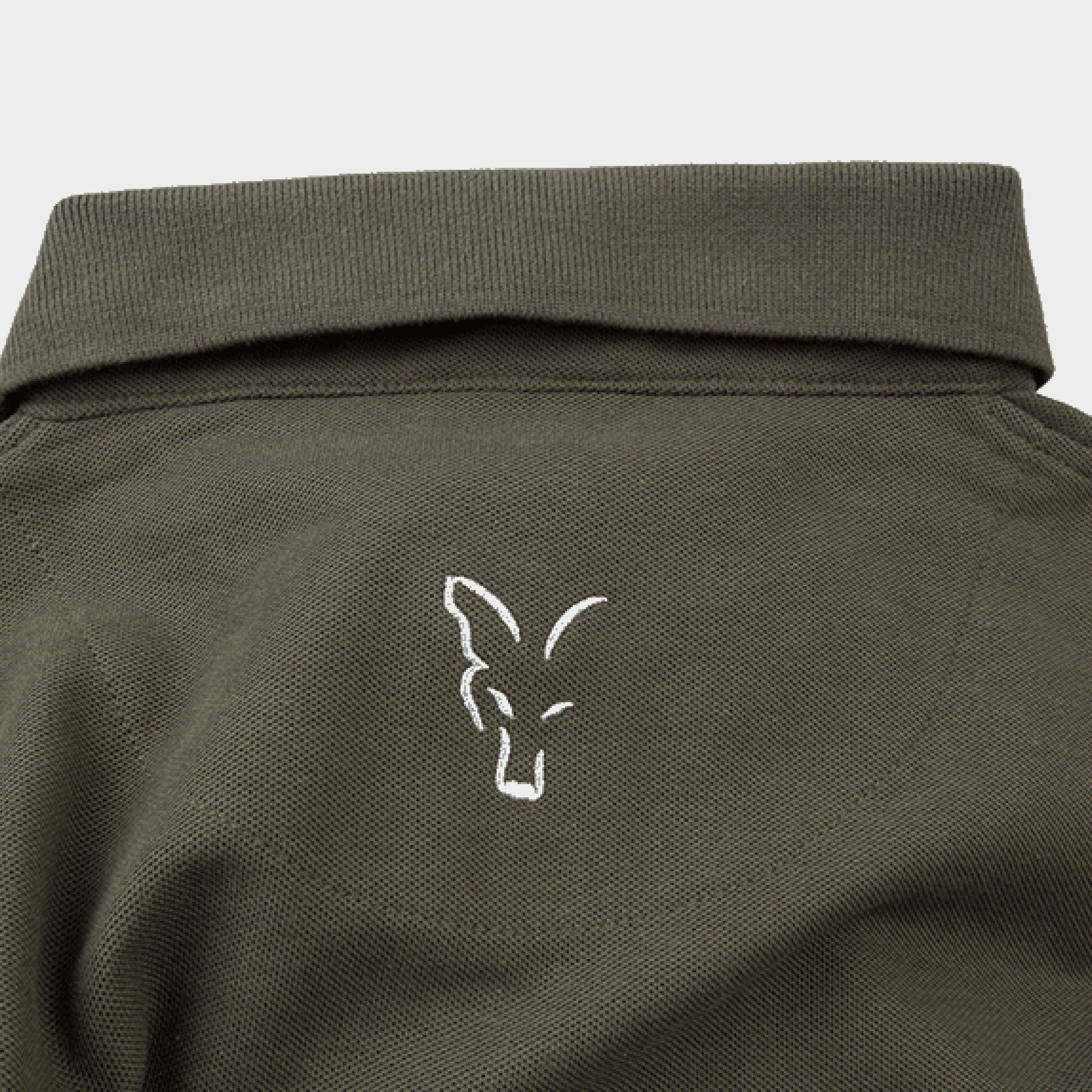 Fox Collection Medium Green & Silver Polo Shirt