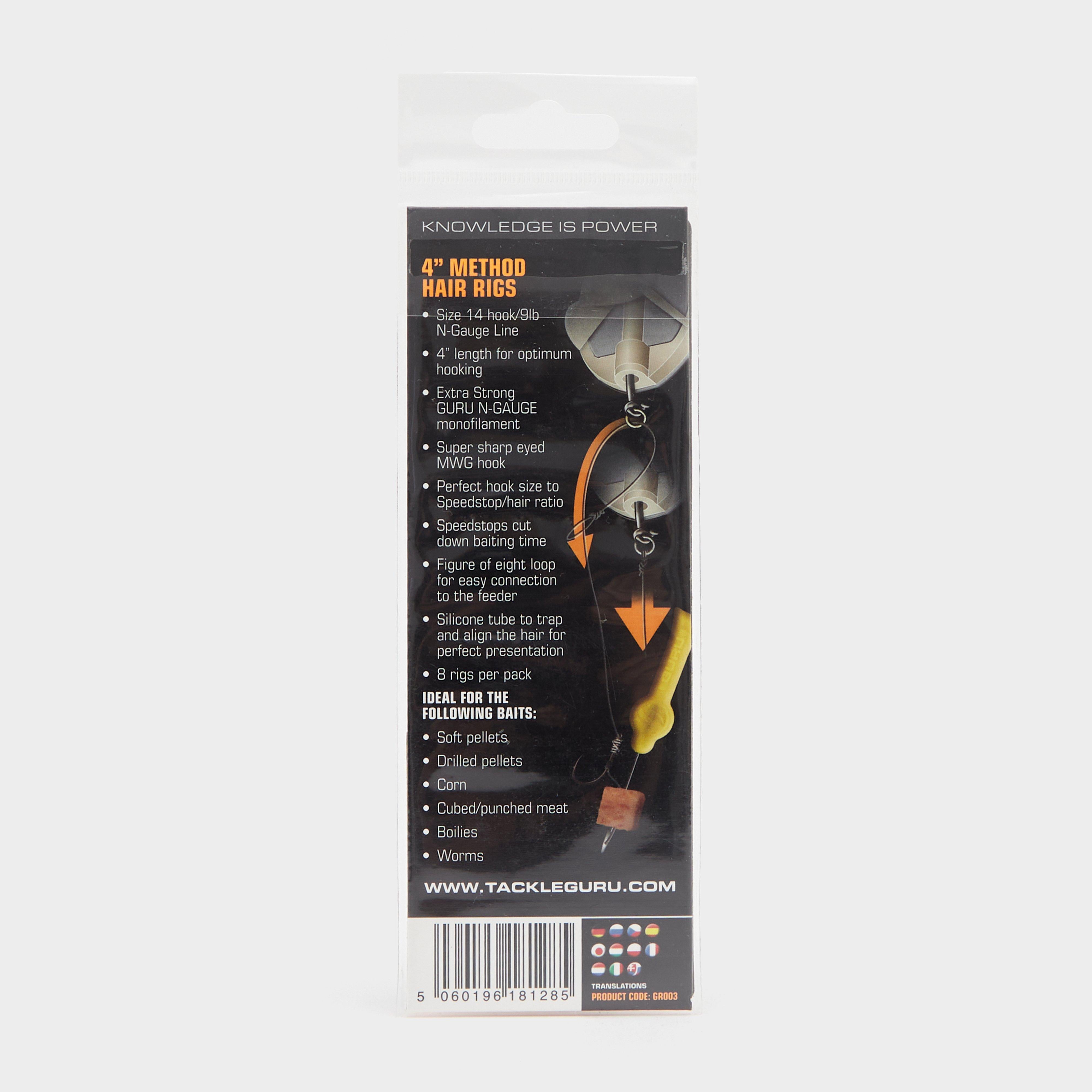 Method Hair Rigs With Speed Stops 4" Size 14-9lb Nylon