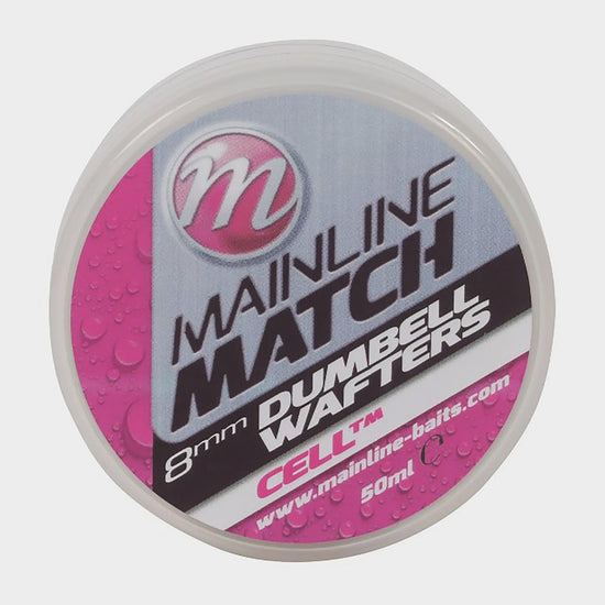 Match Dumbell Wafters in White Cell (6mm )