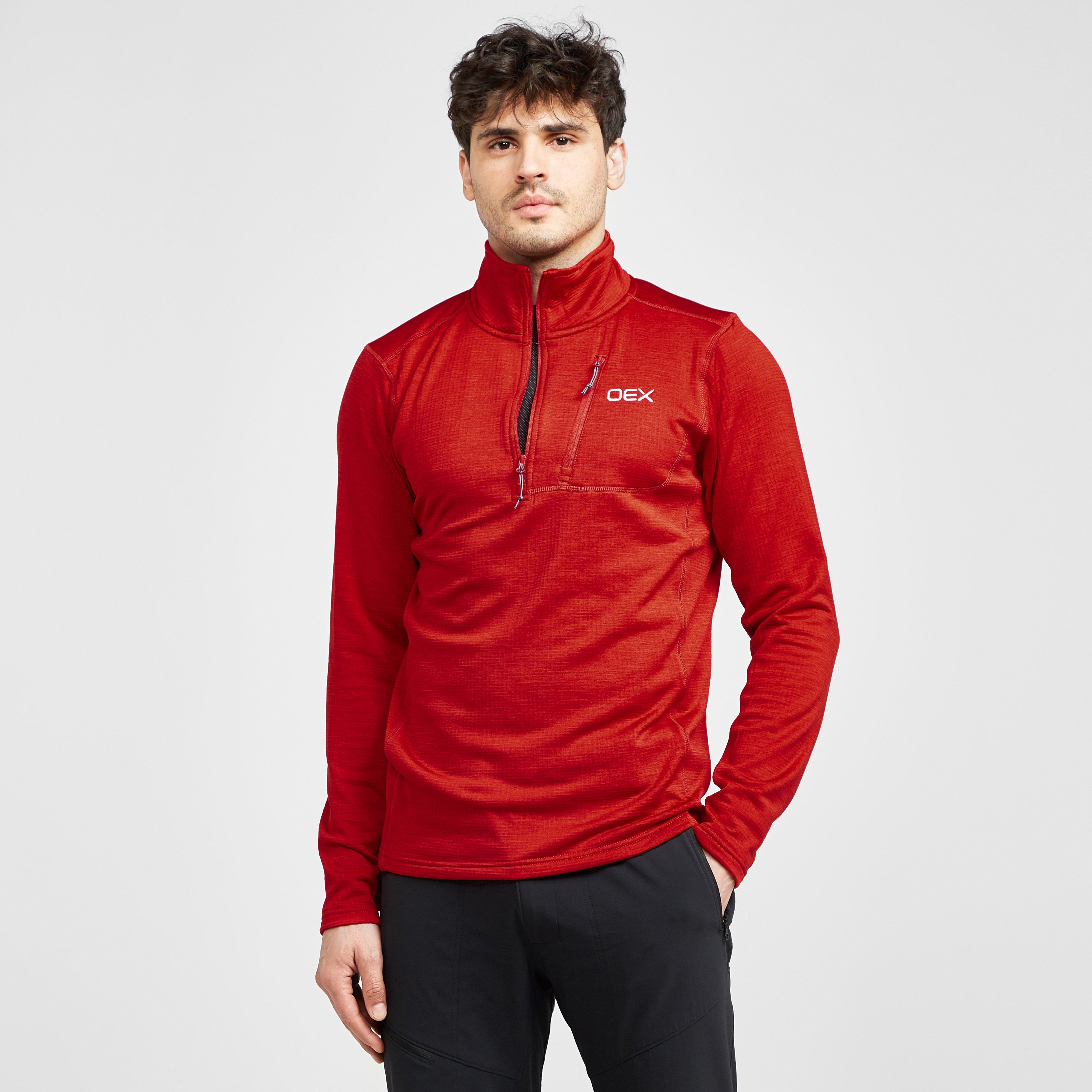 Red OEX Men's Basalt Alpine Half Zip Top – GO Outdoors