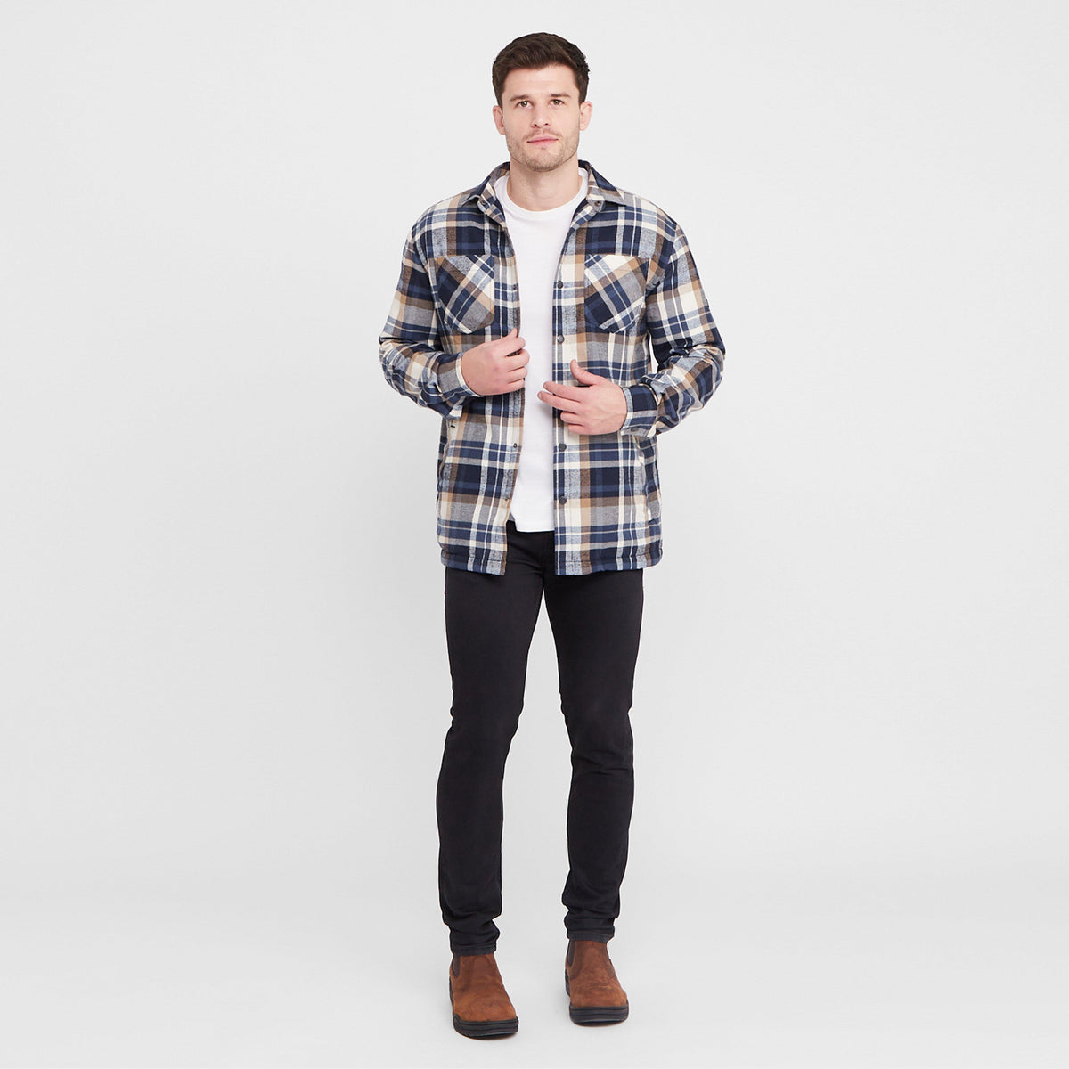Men's Thamos Long Sleeved Checked Shirt