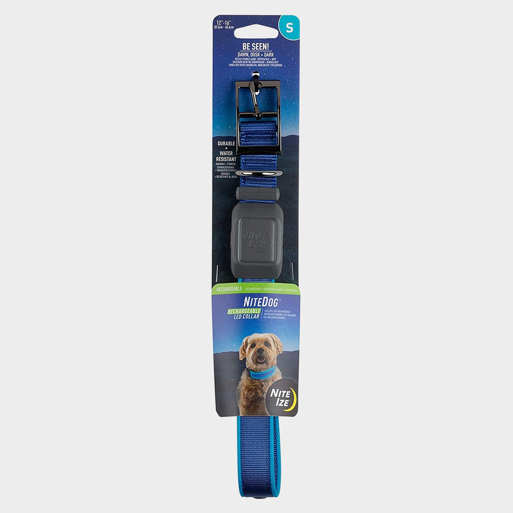 Nitedog LED Rechargeable Collar Blu