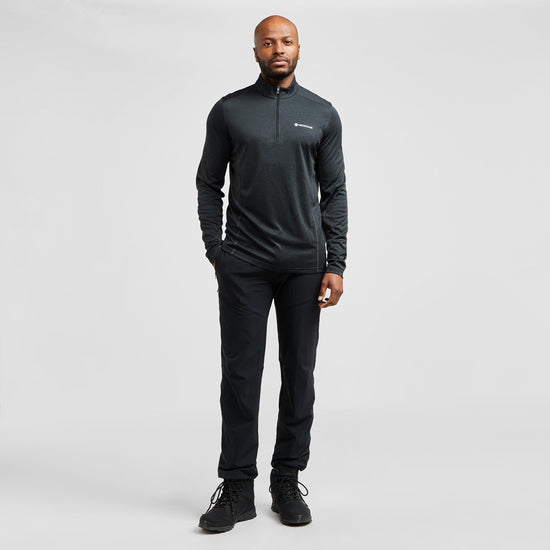 Men’s Dart Zip Neck Long Sleeve T-Shirt