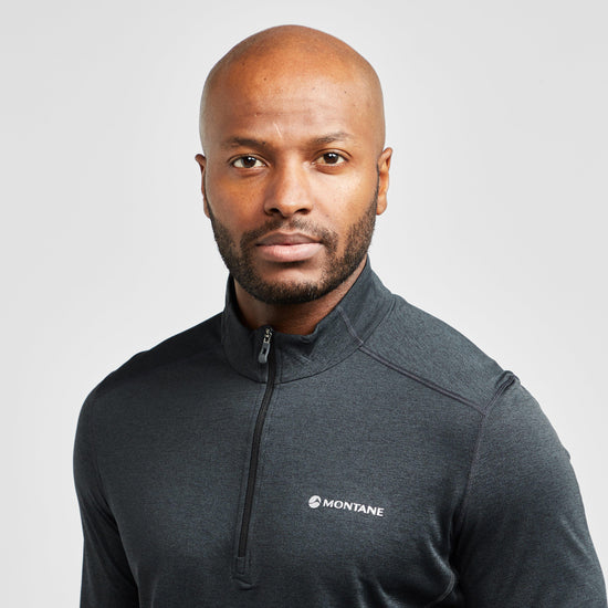 Men’s Dart Zip Neck Long Sleeve T-Shirt