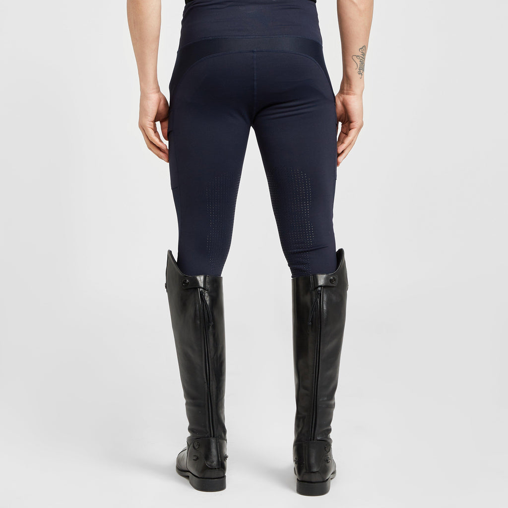 Silicone Grip Riding Tights Navy