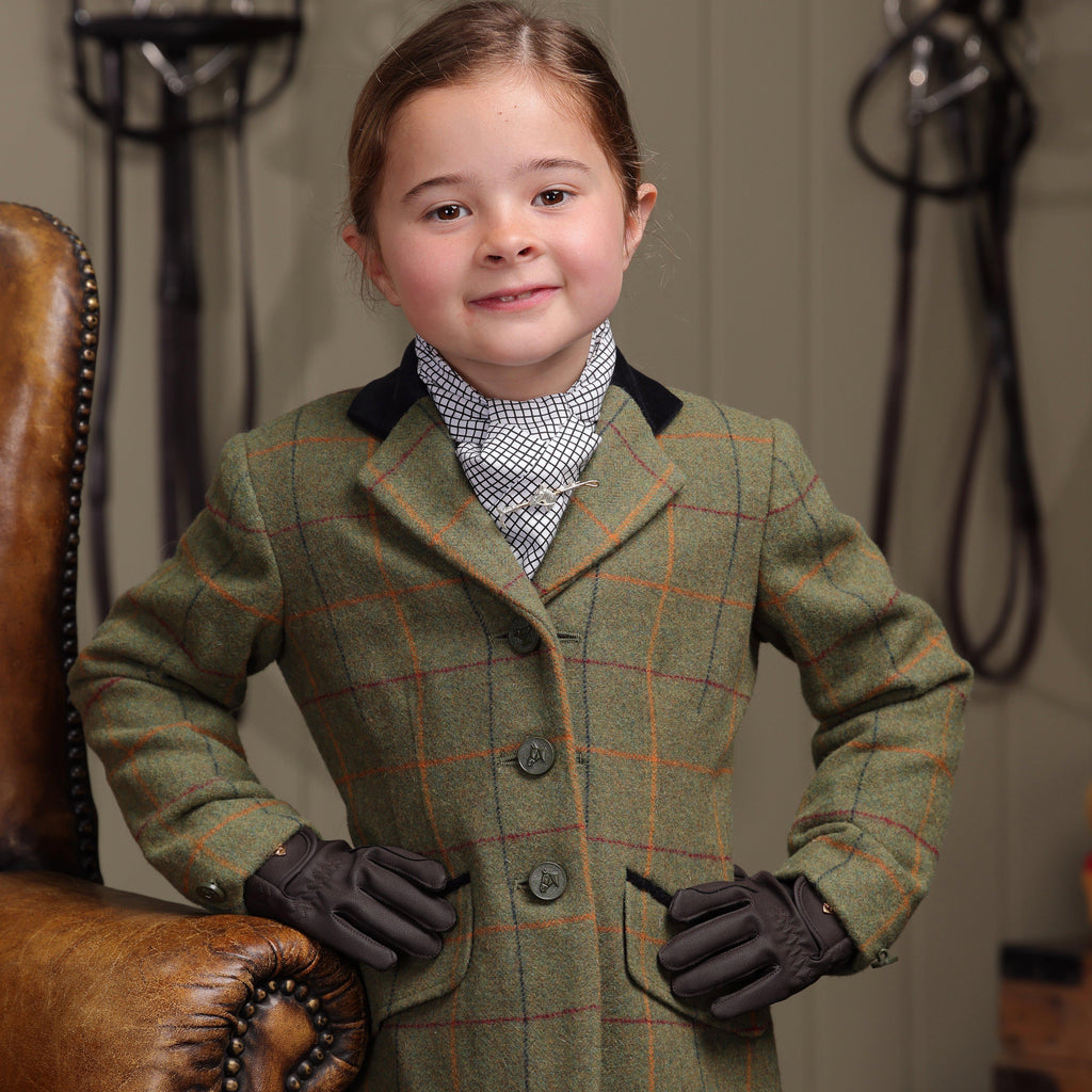 Kids’ Saratoga Tweed Jacket Red/Yellow/Blue Check