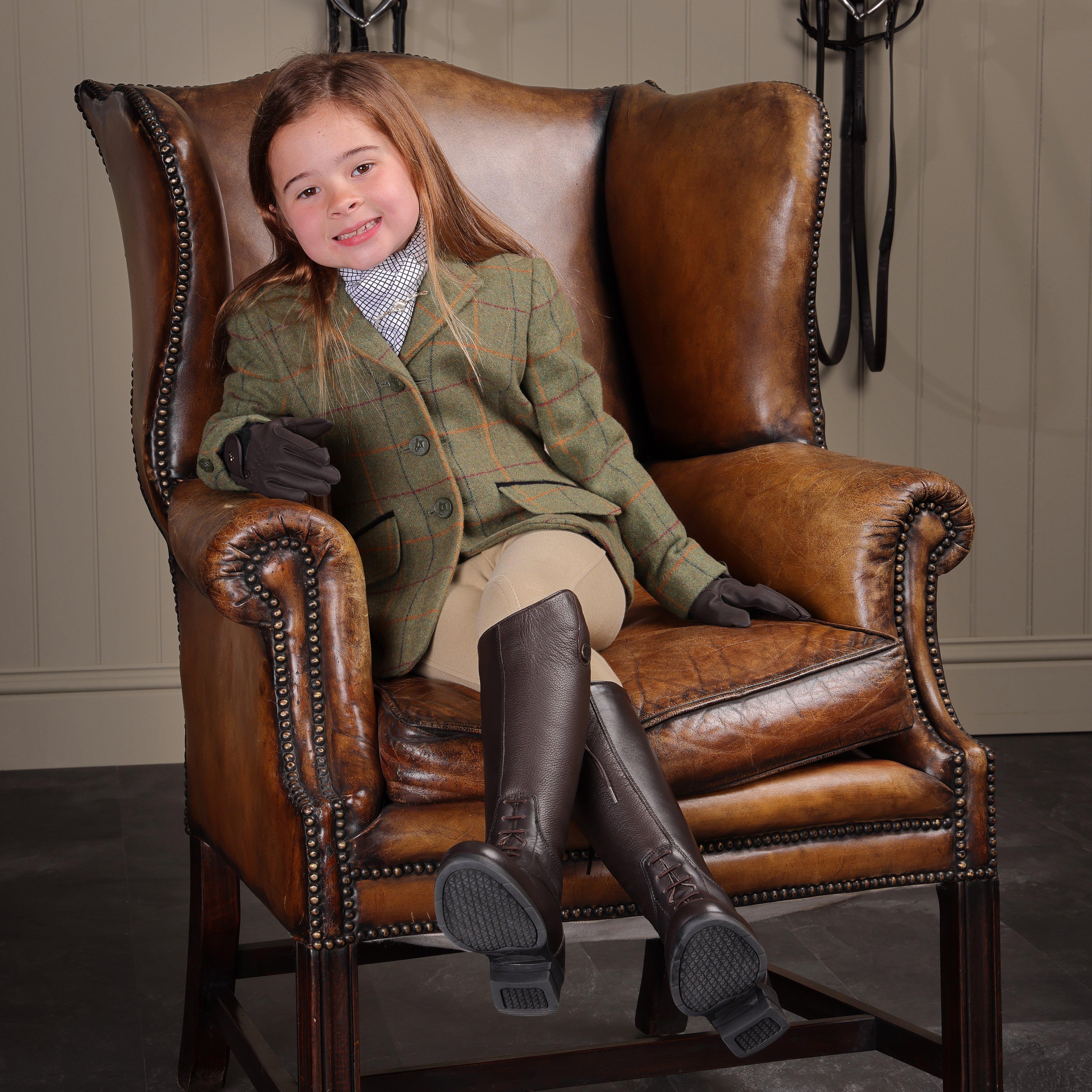 Kids’ Saratoga Tweed Jacket Red/Yellow/Blue Check