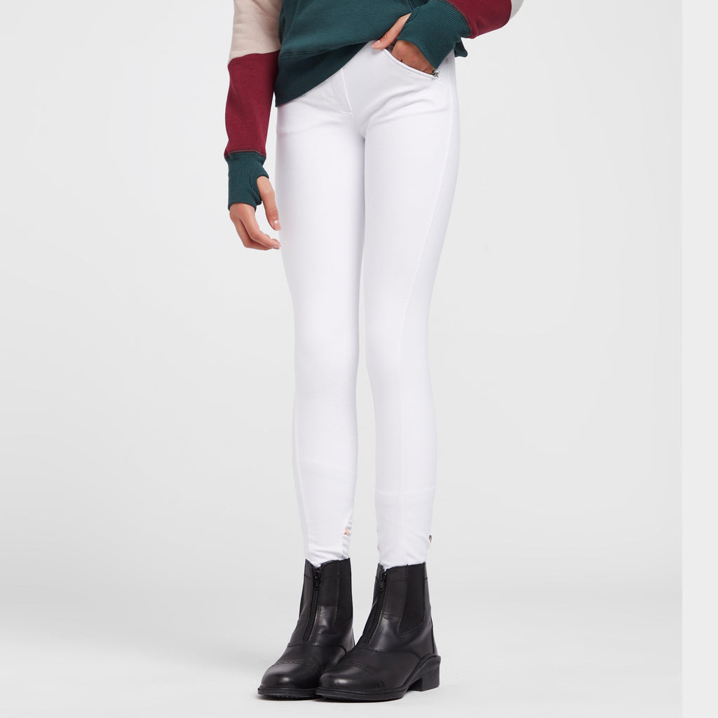 Kids' Thompson Knee Patch Breeches White