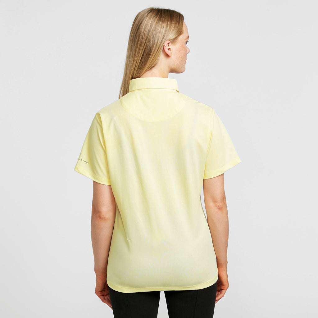 Women's Short Sleeve Tie Shirt Yellow