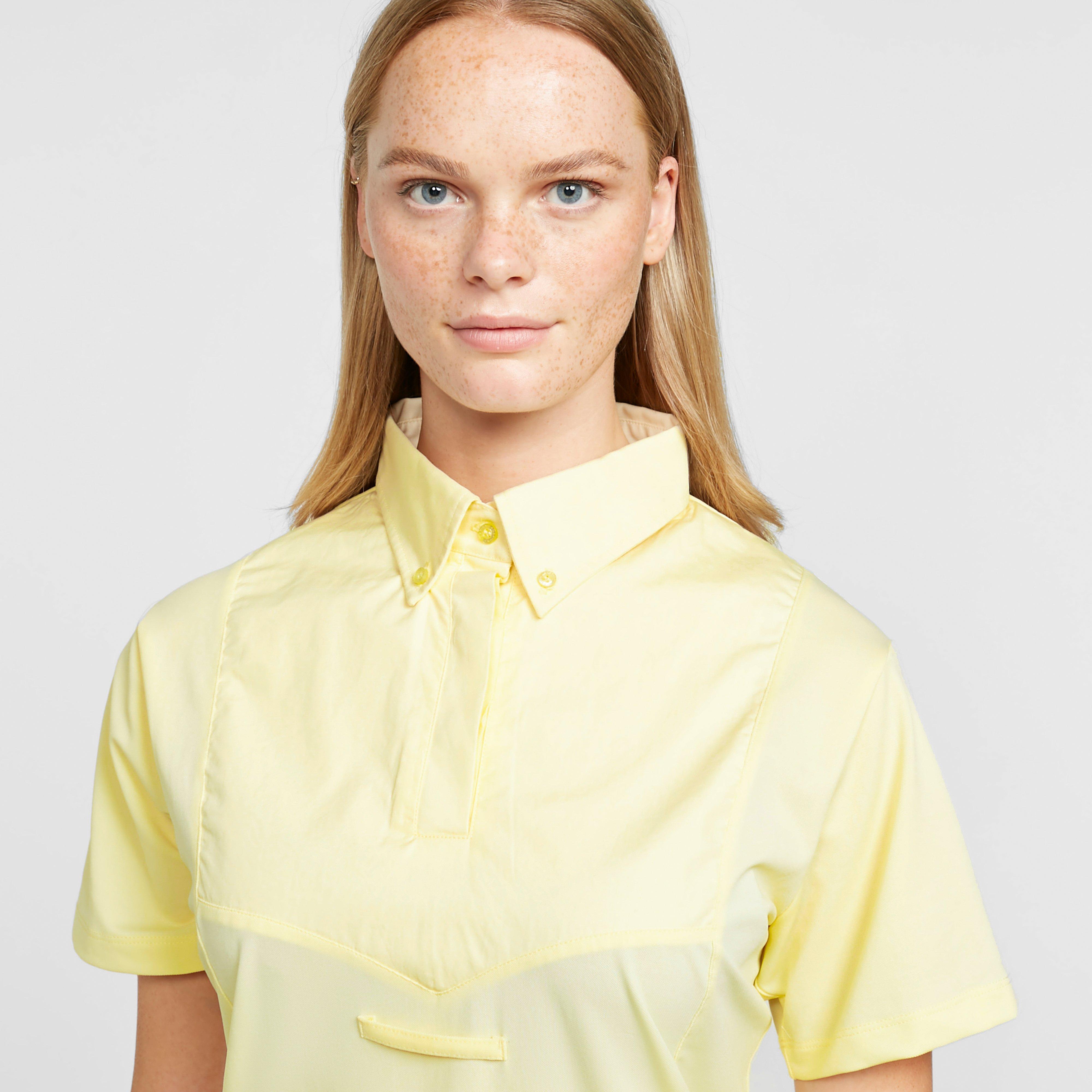 Women's Short Sleeve Tie Shirt Yellow