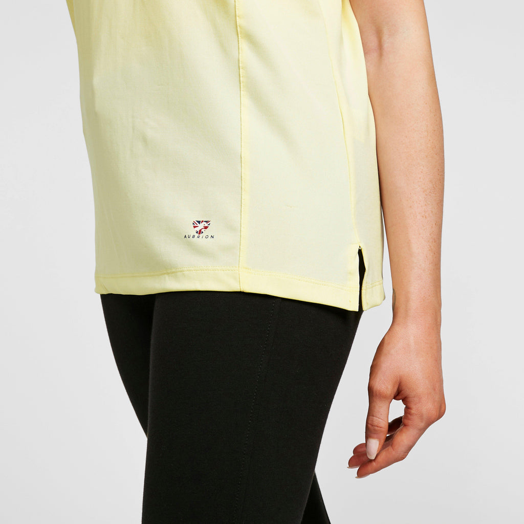 Women's Short Sleeve Tie Shirt Yellow