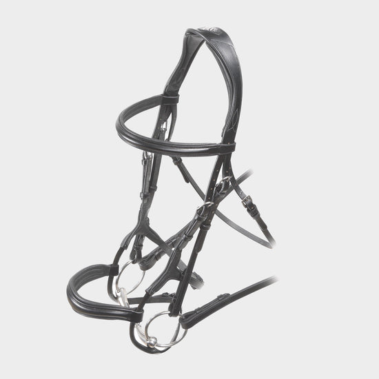 Velociti Rolled Padded Cavesson Bridle Havana