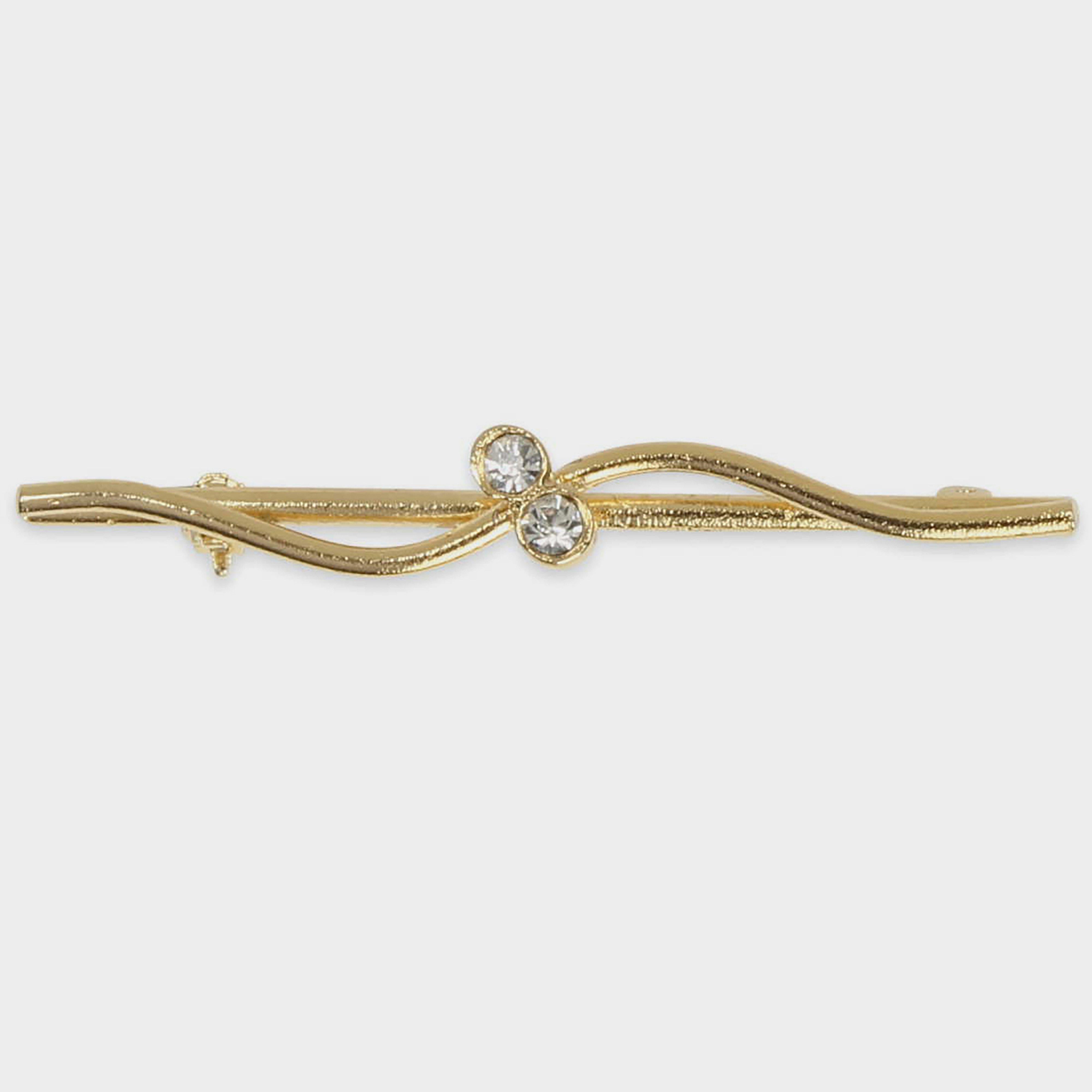 Gold Wave Diamante Stock Pin