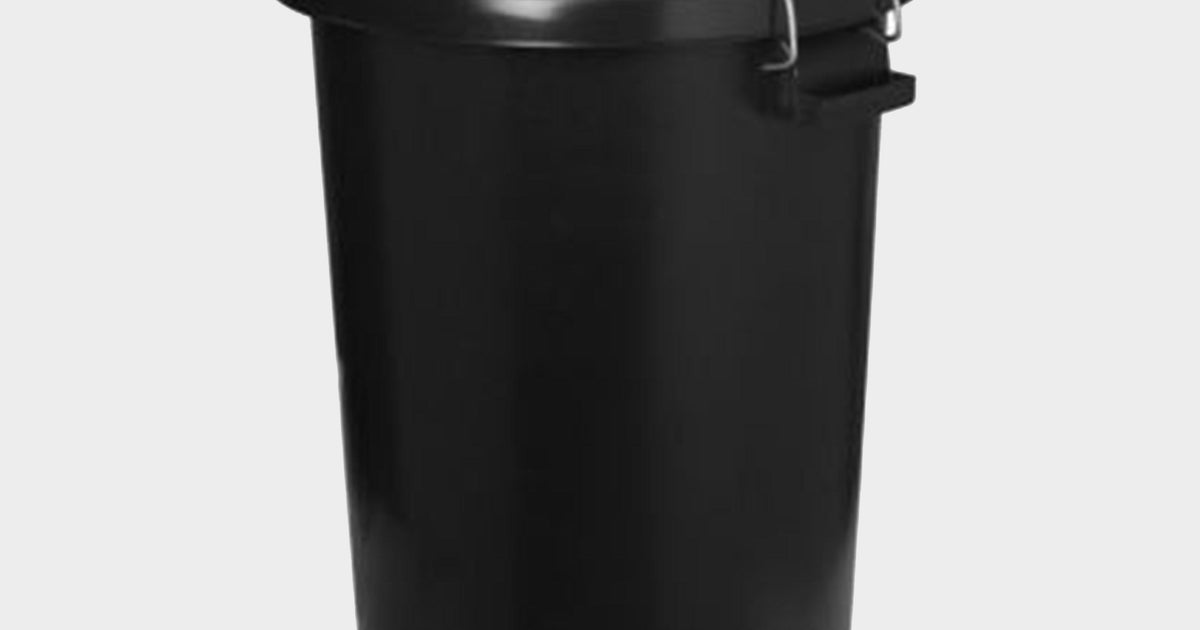 Black Prostable Dustbin with Locking Lid – GO Outdoors