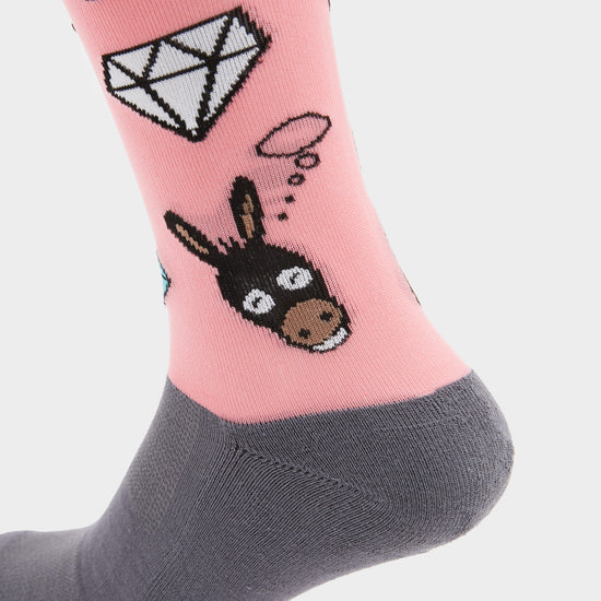 Adults Novelty Fun Socks Donkey Donut